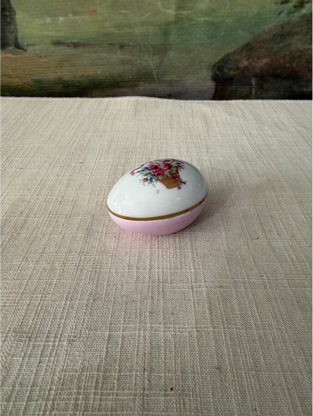Limoges Castel Pink Floral Porcelain Trinket Box